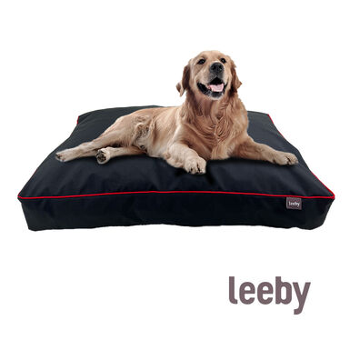 Leeby Colchoneta Impermeable Antipelo negra para perros